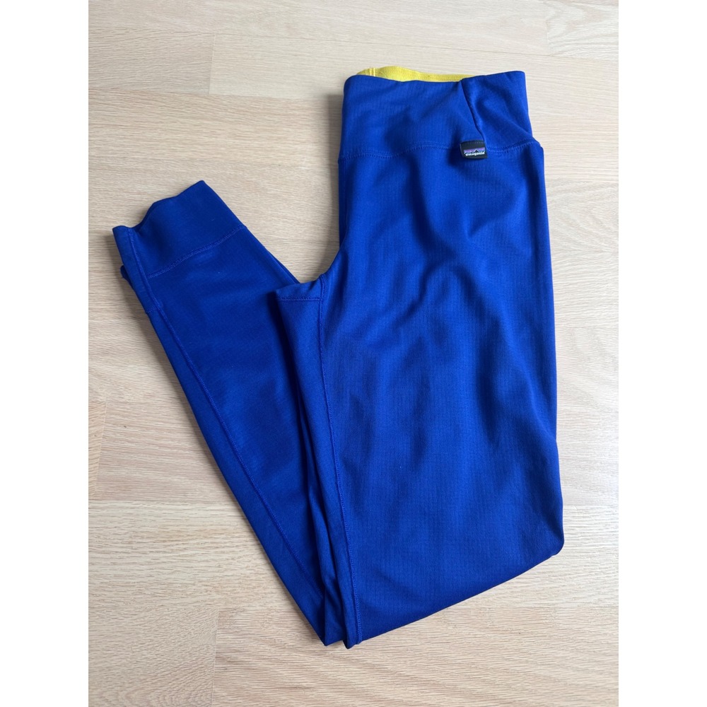 Patagonia Capilene Midweight Baselayer Bottoms Blue Polartec Leggings 44490 M